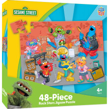 Puzzle MasterPieces Sesame Street - 48 pièces, thème Rock Stars, 19"x14", dès 3 ans