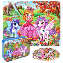 MZZOTOY Prinzessin und Einhörner Puzzles für Kinder 4-8 Jahre, 100 Teile Puzzle für 3-5 Jahre Mädchen und Jungen