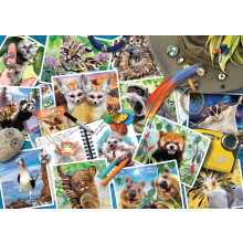 Puzzle En Bois Animaux Voyageurs Wonder Forge 1000 Pièces | Pièces Parfaitement Ajustées
