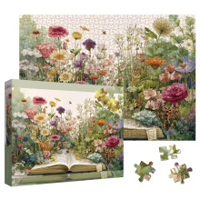 Puzzles de Fleurs Magnifiques pour Adultes 1000 Pièces, Puzzle Vintage Floral Coloré