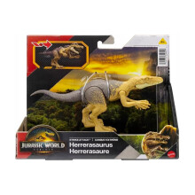 Jurassic World Rebirth Strike Attack Herrerasaurus Dinosaur Toy, Single Strike Action, Authentic & Posable