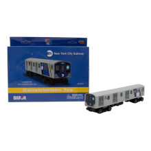 Daron MTA NYC Subway Car Buildable Train Set - Officially Licensed Construction Toy and Free-Wheeling Vehicle for Kids Ages 5+