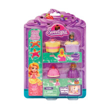 Sweetopia Poupées Salon de Thé - Poupées Collectibles Transformables avec Décor Spécial, 4 Pâtisseries Miniatures