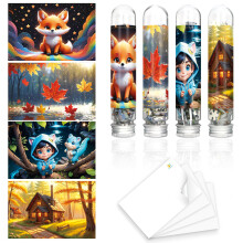 Mini Puzzles Jigsaw pour Adultes (4 Paquets) - 150 Pcs avec Plan de Référence, Puzzle Micro, Avec Pince