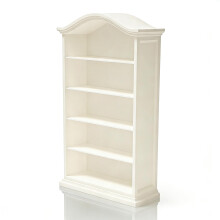 LuckyVin Libreria Miniatura Stampata in 3D, Scaffale per Bambole a 4 Ripiani (Bianco)