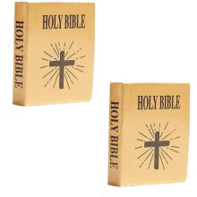 2 Pezzi Libri Mini Bibbia Marroni per Casa delle Bambole, Mini Libro Bibbia 1/12