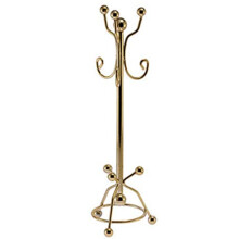 International Miniatures Dollhouse Miniature Hall Coat Tree in Polished Brass