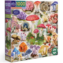 eeBoo Puzzle 1000 Pièces - Champignons Abondants 23" x 23" en Carton Recyclé