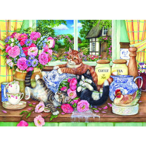 Puzzle Anatolian 500 Pièces - Chatons dans la Cuisine, Multicolore (PER3574)