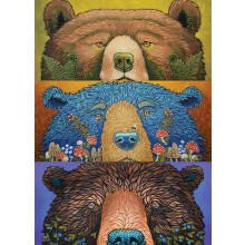 Puzzle Cobble Hill 500 Pièces - Yeux d'Ours: Récolte - Affiche Incluse