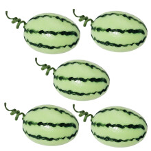 HYROOY 5pcs Multifunction Dollhouse Miniature Watermelon Model Decorative Household Girl Boys Ornament Resin