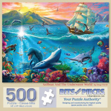 Bits and Pieces - Puzzle Jigsaw 500 Pièces pour Adultes - Voilier et Monde Sous-Marin