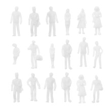 The Lord of the Tools 100Pcs 1:150 White People Unpainted Figures Exquisite Miniature Character Models Decorative Accessories for DIY Making Mini Doll
