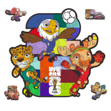 Puzzle de poche en bois FIFA Coupe du Monde 2026 Zayu, Clutch & Maple 26PCS
