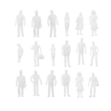 The Lord of the Tools 100Pcs 1:100 White People Unpainted Figures Exquisite Miniature Character Models Decorative Accessories for DIY Making Mini Doll
