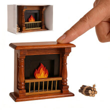 Caminetto in Miniatura 1:12 per Bambole, Accessori Natalizi