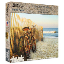 Heritage Puzzle - Balade en Plage par Peter Doran 550 Pièces - Jigsaw Vintage Vélo