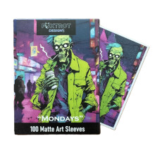 Foxtrot Designs Manches d'Art TCG - 100 Protecteurs de Cartes avec Dos Texturé Mat - Compatibles MTG et Autres TCGs