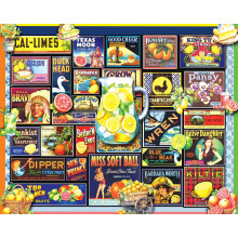 White Mountain 1000 Piece Jigsaw Puzzle Colorful Fruit Collage Puzzles with Large Pieces Gift for Adults and Family 24"x30" - Citrus