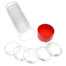 OnFireGuy 20pcs 32.7mm Porte-monnaie "H32" & Tube avec Capuchon Rouge pour 1oz Gold Eagles
