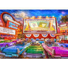 Puzzle Jigsaw Vintage Drive-in 1000 Pièces par Vermont Christmas Company - Pièces Intercalées et Aléatoires