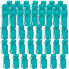 Bouteilles à bulles hexagonales teal (4DZ) - Jouets - 48 pièces