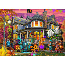 Vermont Christmas Company Halloween Puzzel 1000 Stukken - Puzzel voor Volwassenen & Gezinnen - Willekeurige Vormen - 26 5/8" x 19 1/4"
