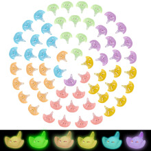 CCINEE 60pcs Luminous Mini Resin Sting Ray Miniature Manta Ray Figures Glow in The Dark Micro Fairy Sting Rays for Garden Landscape Aquarium Dollhouse