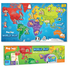 Imagimake Mapology Mapa Mundi Con Pegatinas Reutilizables | Juguete Educativo | Juguetes Para Niños 7+