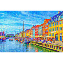 Puzzle en Bois Webby Nyhavn, Danemark, 1000 Pièces, Multicolore