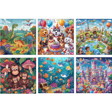 Puzzle Jigsaw Pentamark Kappa pour Enfants | Set 6-en-1, 54 Pièces | Puzzle Éducatif pour Développement Cérébral
