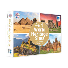 Puzzle 4 En 1 Sites Patrimoine Mondial (4 X 35 Pièces) Taille 24 X 17 Cm Jouet Éducatif Pour Enfants 3+ Ans
