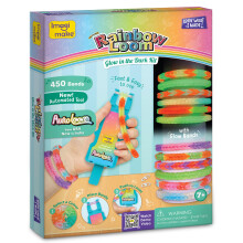Imagimake Rainbow Loom Glow In The Dark Kit | Armbandstillverkningskit Med 450+ Band & Klipp