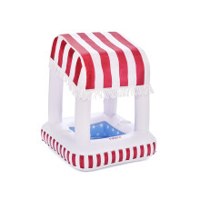 FUNBOY Cabana Streifen Pool Float Getränkestation, 24" Luftmatratze mit abnehmbarem Sonnenschutz