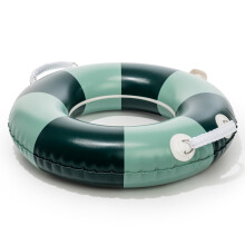 Business & Pleasure Co. Classic Pool Float - Vintage Inflatable Pool Ring for Adults - Riviera Green - L/XL
