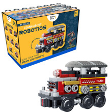 Thinkerplace Giocattolo STEM Treno Blocchi da Costruzione (94 Pz, 8-In-1) | Kit Locomotiva per Bambini 7+ Anni