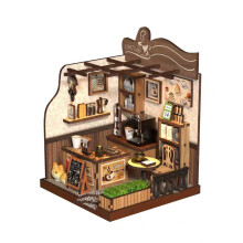 NEXTIPS Country Cafe Kit per Adulto - Puzzle 3D Casa Miniatura con Mobili, Decorazione per Biblioteca