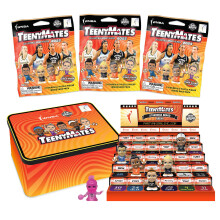 TeenyMates WNBA Basketbal Actiefiguren Cadeauset, 2025 Collectors Blik en 3 TeenyMates Pakketten (6 Figuren Totaal)