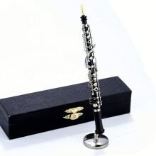 Dselvgvu Miniatur Oboe mit Ständer und Case Mini Musikinstrument Oboe Nachbildung Sammlerstücke