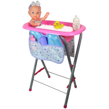 Lissi: Set de Baignoire pour Poupée 30 cm - Design Rose-Violet-Mer, Accessoires de Soin, Station de Baignade