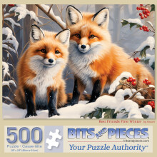 Bits and Pieces - Beste Freunde Erster Winter - Schneeige Füchse Puzzle (500 Teile)