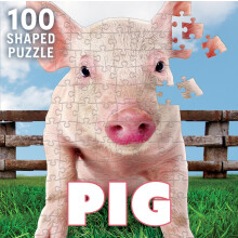 MasterPieces 100-delige Vormen Puzzel voor Kinderen - Varken - 11.1"x11.85"