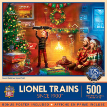 MasterPieces 500 Delige Kerst Puzzel voor Volwassenen, Gezinnen of Jongeren - Lionel Kerstmis - Vintage Thema, Eco-Vriendelijk, 21"x15"