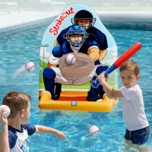 Funscape Kinder Aufblasbarer Baseball Pool Spielzeug, Softball Wurfspiel für den Pool