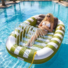Funscape Aufblasbare Sonnenliege Mit Wasser Sprinkler, Pool Lounger für Erwachsene, Aufblasbares Sonnenbad