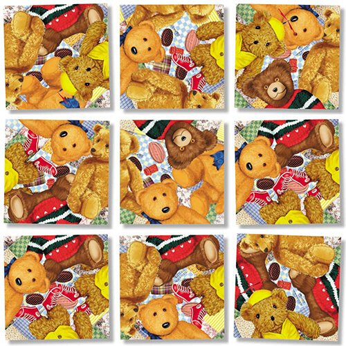 B Dazzle Teddy Bears Scramble Squares 9-delige Puzzel
