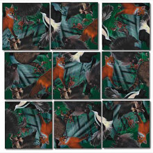 B Dazzle Waldtiere Scramble Squares 9-teiliges Puzzle