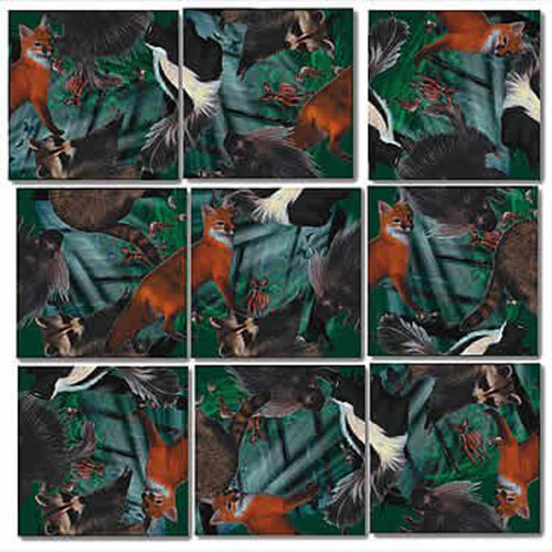 B Dazzle Waldtiere Scramble Squares 9-teiliges Puzzle