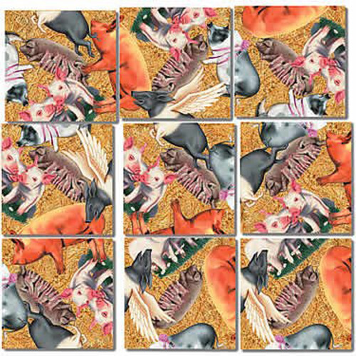 B Dazzle Pigs Scramble Squares 9-teiliges Puzzle