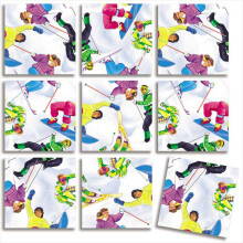 Puzzle Scramble Squares de Ski B Dazzle - 9 Pièces
